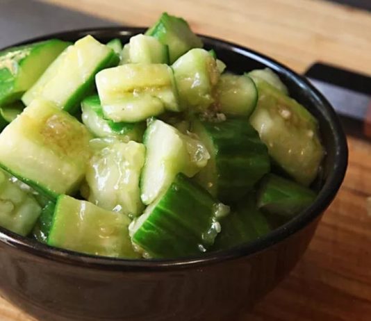 კიტრისა და ნივრის სალათი ამცირებს ქოლესტერინს და არეგულირებს სისხლის მაღალ წნევას