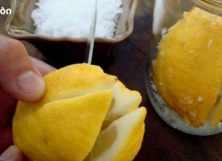 სამზარეულოს დეზინფექცია,გაჭერით 1 ლიმონი 4 ნაწილად, ჩაყარეთ მარილი და დატოვეთ სამზარეულოში! ეს ხრიკი შეგიცვლის შენს ცხოვრებას!