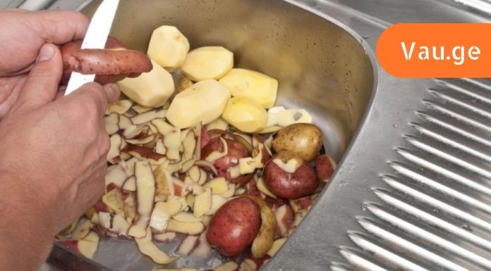 არ უნდა გადაყაროთ კარტოფილის კანი,ნახეთ როგორ გამოვიყენოთ .