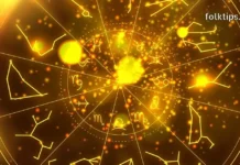 ფრთხილად, ქალწულებო! რა არ უნდა გააკეთოთ აპრილში Golden zodiac wheel with astrology symbols and constellations on a glowing background.