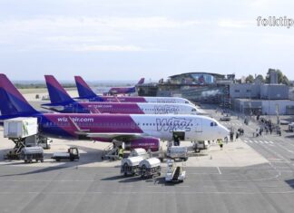 დაზოგვის მთავარი „ლაიფჰაკები“ Wizz Air Airbus plane at Kutaisi Airport.